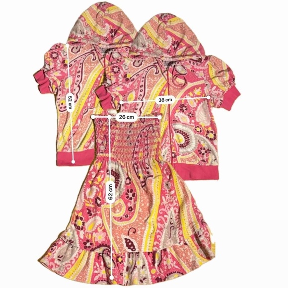 VINTAGE JUICY COUTURE TERRY CLOTH PAISLEY DRESS JACKET MATCHING SET - Picture 9 of 9